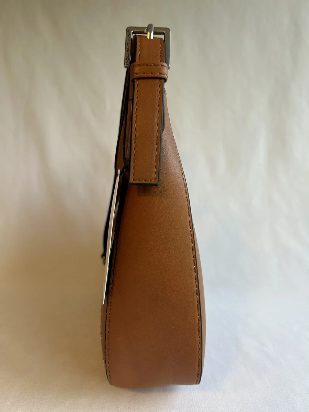 French Connection Shoulder Bag Womens Honey Bronze Elena Moon Shape Studded New